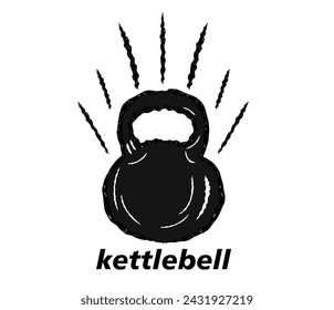 fitness gym kettlebell logo vector illustration