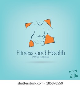 Fitness Gym label - vector illustration