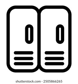 Fitness gym locker room - Flat icon symbol