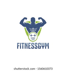 Fitness Gym logo design template.