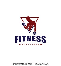 Fitness Gym logo design template, design for gym and fitness club, vector illustration