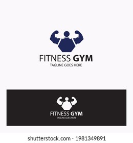 Fitness gym logo design template. Vector illustration