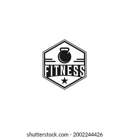 Fitness Gym Logo Design Template White Stock Vector (Royalty Free ...