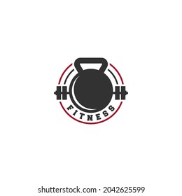 Fitness Gym logo design template in white background
