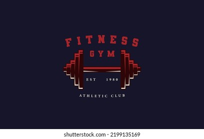 Fitness Gym logo design template with fitness equipment Sports Dumbbell Logo Icon Vector Template
