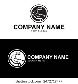 Fitness Gym logo design template isolated. Vintage monochrome sport and fitness logo vector