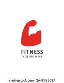 Fitness gym logo design template with hand, strong hand fitness logo vector