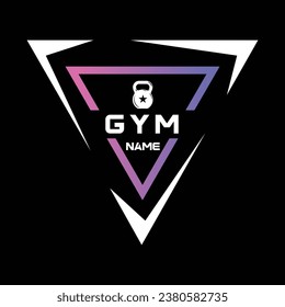 Diseño del logotipo Fitness Gym - logotipo de gimnasio Triangle, aptitud para uso en gimnasia, deportes, diseño de logotipo de salud.