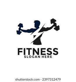 Fitness and Gym Logo Design Vector, Sport and Fitness logo template