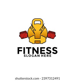 Diseño Vector de logotipo Fitness y Gym, plantilla de logotipo Deportes y fitness
