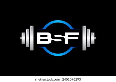 Vector de diseño del logotipo Fitness and Gym. Diseño de logotipo de BSF