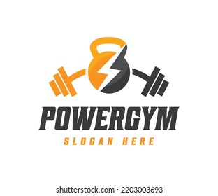 Fitness gym logo icon. Fitness center logo template.