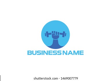 Fitness gym logo icon. Isolated on white background.