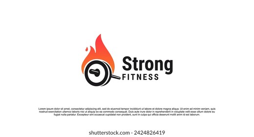 fitness gym logo ideas, powerful fitness logo