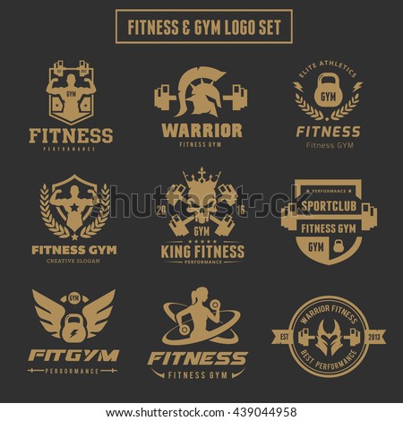 Fitness GYM Logo Set Stock Vector (Royalty Free) 439044958 - Shutterstock