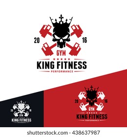 Fitness & GYM Logo Template.skull Logo, King Logo Template.
