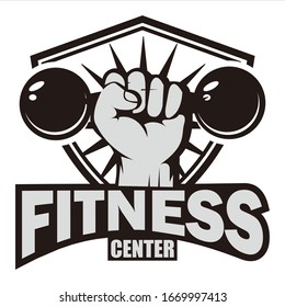 fitness gym logo vector illustration 