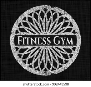 Fitness Gym on chalkboard