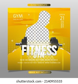 Fitness gym retro flyer template