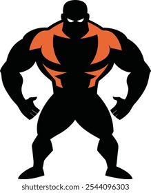 Fitness and Gym silhouette icon vector. Man sport fitness gym body-building workout powerlifting health training.