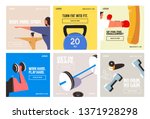 Fitness gym social media post collection template