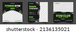 Fitness gym social media post banner template with black and green color, gym, Workout, fitness and Sports social media post banner, fitness gym social media post banner design.