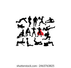  Fitness and Gym Sport, art vector design
