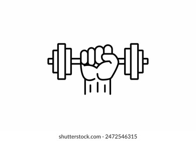 Fitness, gym studio, sport club, bodybuilding, workout, fitness club logo design