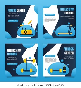 Fitness gym template design. - Vector.