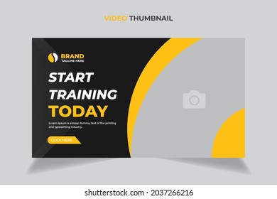 Fitness gym training class thumbnail design,  Medical healthcare, fitness training, 
exercise customizable video thumbnail cover photo fully editable for social media.
