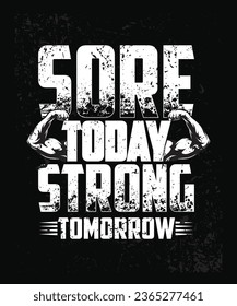 Fitness gym t-shirt design.gym motivational quote with grunge effect and barbell. Vector design for gym