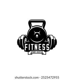 Fitness gym vector design on white background 