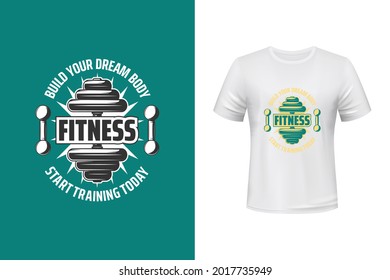 Fitness gym vector t shirt design