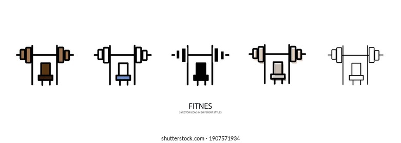 icono del tipo de vector fitness y gimnasia