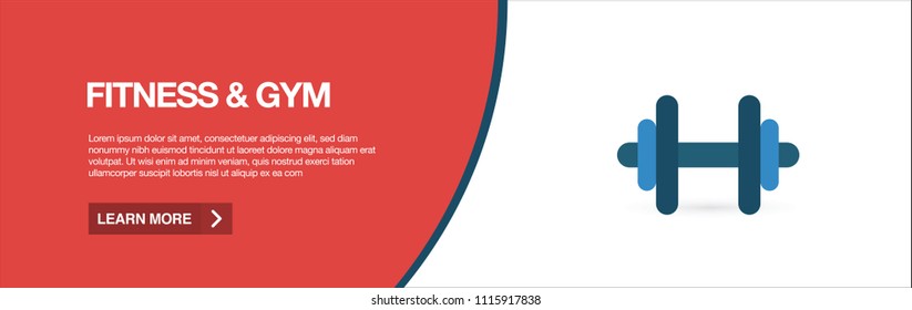 FITNESS AND GYM WEB BANNER