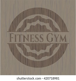 Fitness Gym wooden emblem