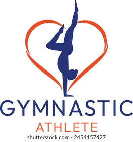 Logo de gimnasia de fitness, diseño del logotipo del centro de gimnasia