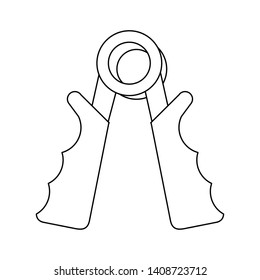 Fitness hand grip equipment vector illustration graphic design