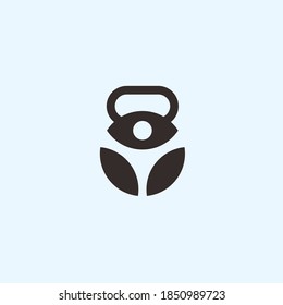 fitness happy logo design vector silhouette illustration on white background