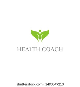 Fitness And Health Coach Logo Design - Vector