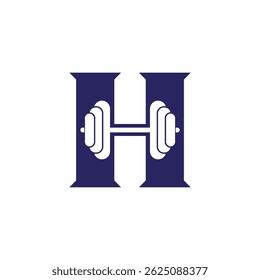 Perda de saúde e aptidão Empresa Logo Letter H Exercício 
