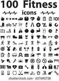 fitness and healthcare icon set