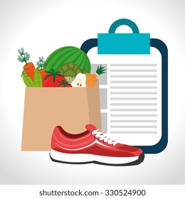 Fitness healthty lifestyle design, vector illustration eps10