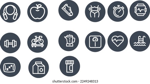 Fitness and Healthy Life vector design