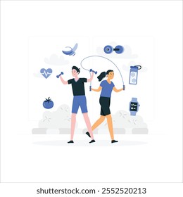 fitness healthy lifestyle concept design