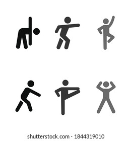 Fitness and Healthy Lifestyle Icon Isolated on Black and White Vector Graphic 