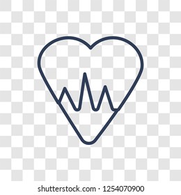 fitness Heart icon. Trendy linear fitness Heart logo concept on transparent background from Gym and Fitness collection