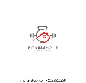 Fitness home vector logo design, home icon logo design