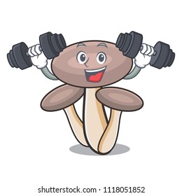 Fitness honey agaric mushroom character cartoon