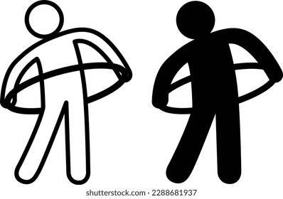 Fitness hoop icon. Vector Illustration Workout with a hula hoop. Sports Icon